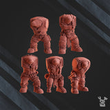 3d Printed Squad of 5 Ork Boombo Boyz by DakkaDakka Miniatures