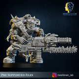 3d Printed Ork Pirate with Big Bada Boom w/Chainsword by Meshbrain Labs