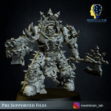 3d Printed Doom Marines in Heavy Armor x3 by Meshbrain Labs