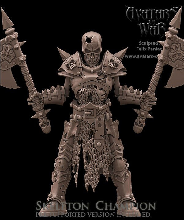 3D printed Skeletal Champion by Avatars of War