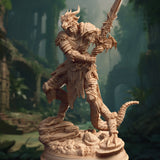3D Printed Female Dragonborn Barbarian by DM Stash