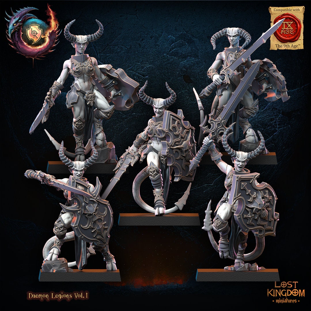 3D Printed Succubi Squad x10 by Lost Kingdom Miniatures