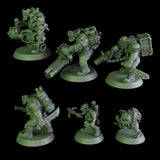 3d Printed Black Orks Mob #2 by DakkaDakka Miniatures