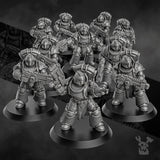3d Printed Space Knight Pulsarum Squad by DakkaDakka Miniatures