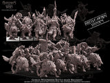 3D printed Goblin Wolfrider Battle-Ready Regiment by Avatars of War