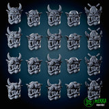 3d Printed Cybork Heads x20 by Mekka Miniatures