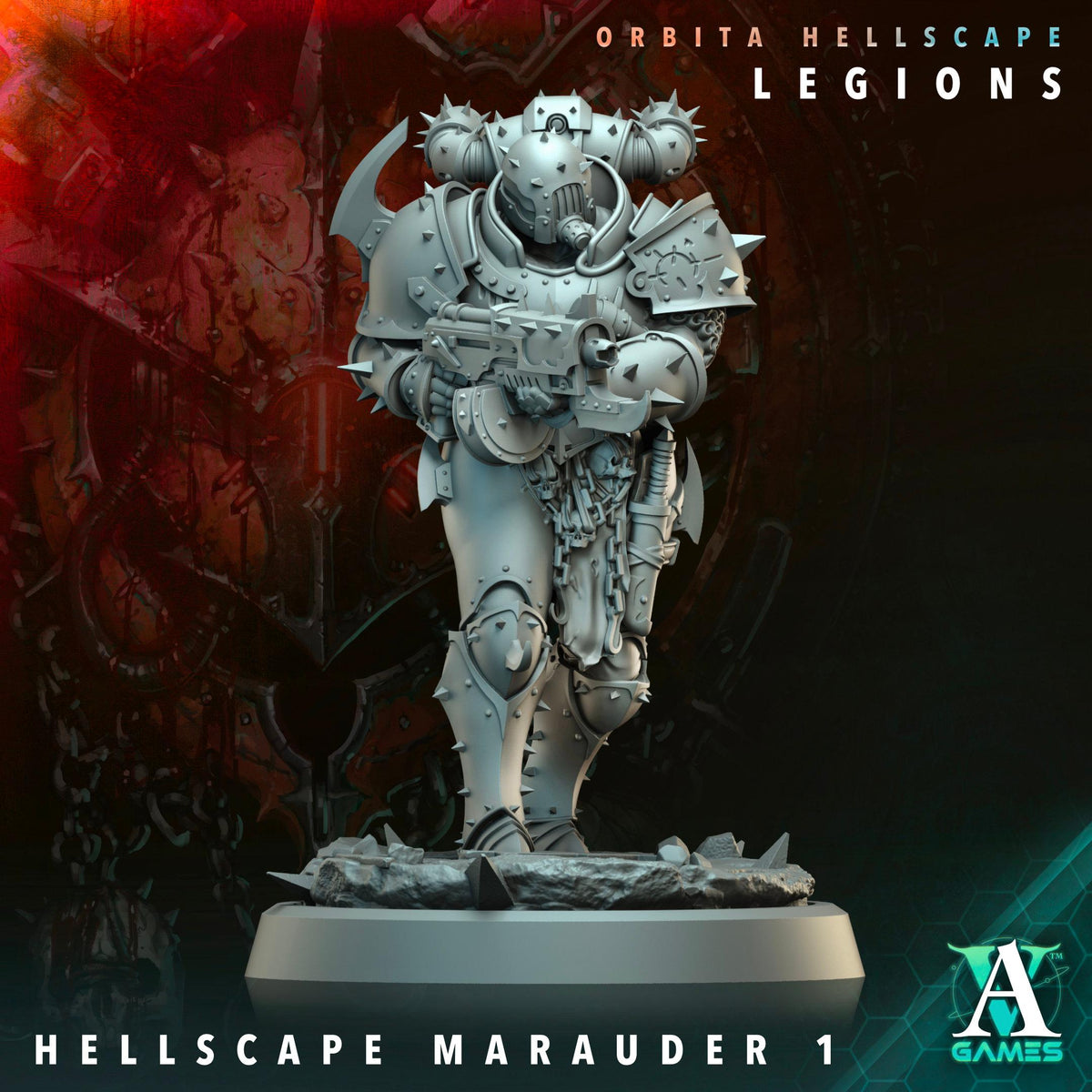 3D Printed Hellscape Marauder by Archvillain Games – Island Hobby Nut