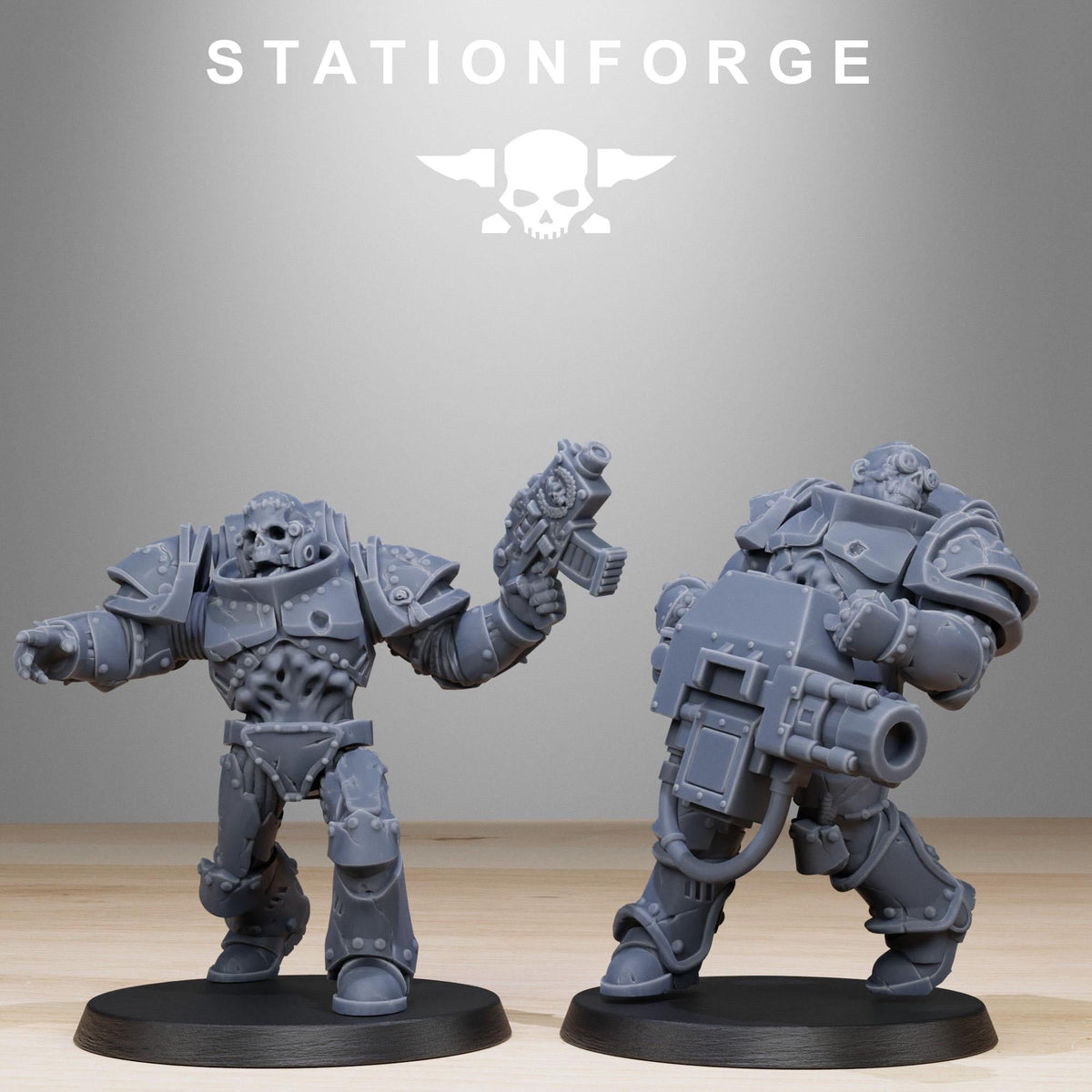 3D Printed Socratis Zombies by StationForge Miniatures