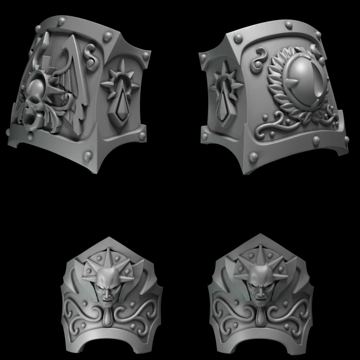 3d Printed Crimson Lords Ancient Armor Upgrade Kit by Greytide Studio