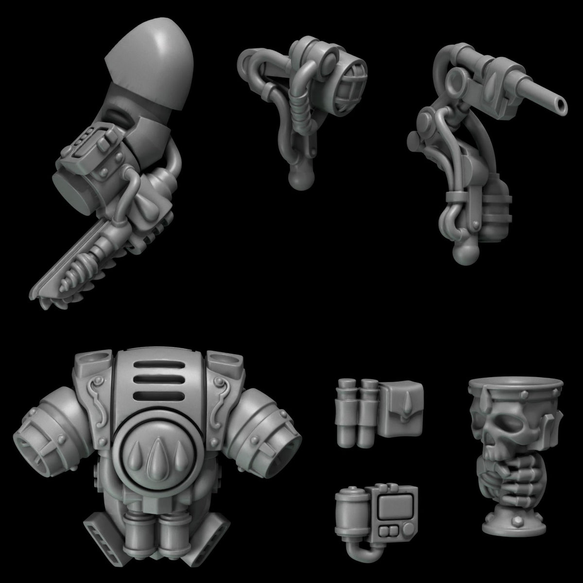 3d Printed Crimson Lords Medic Upgrade Kit by Greytide Studio
