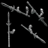 3d Printed Crimson Lords 2 Handed Spear Set  by Greytide Studio