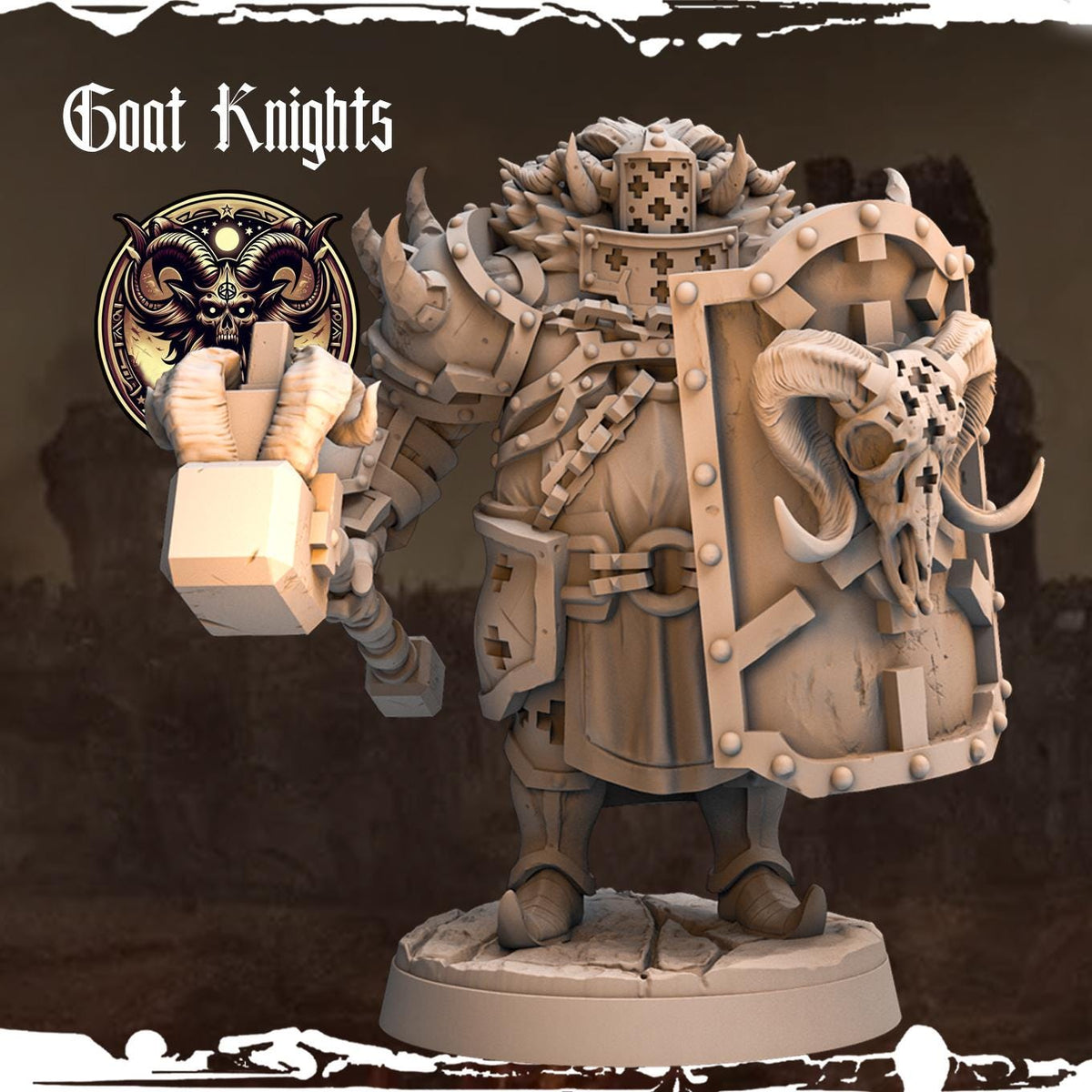 3D Printed Goat Knights by Monolith Arts