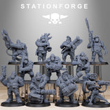 3D Printed Orkaz Team Fighters by StationForge Miniatures