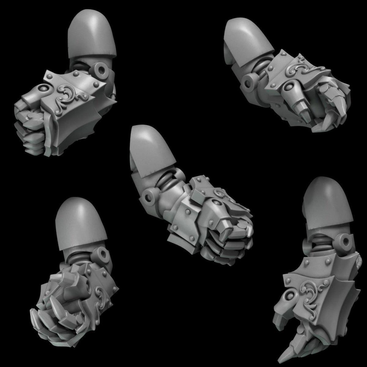 3d Printed Crimson Wings Fists x10 by Greytide Studio