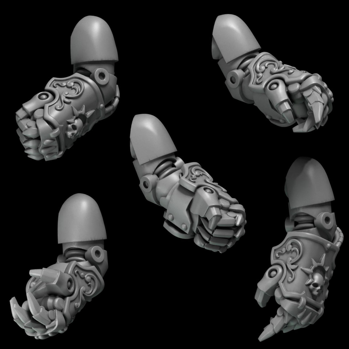 3d Printed Crimson Wings Fists x10 by Greytide Studio