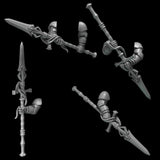 3d Printed Crimson Lords 2 Handed Spear Set  by Greytide Studio