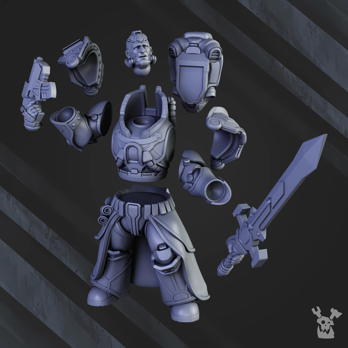 3D Printed Sir Laurence the Protector by DakkaDakka Miniatures