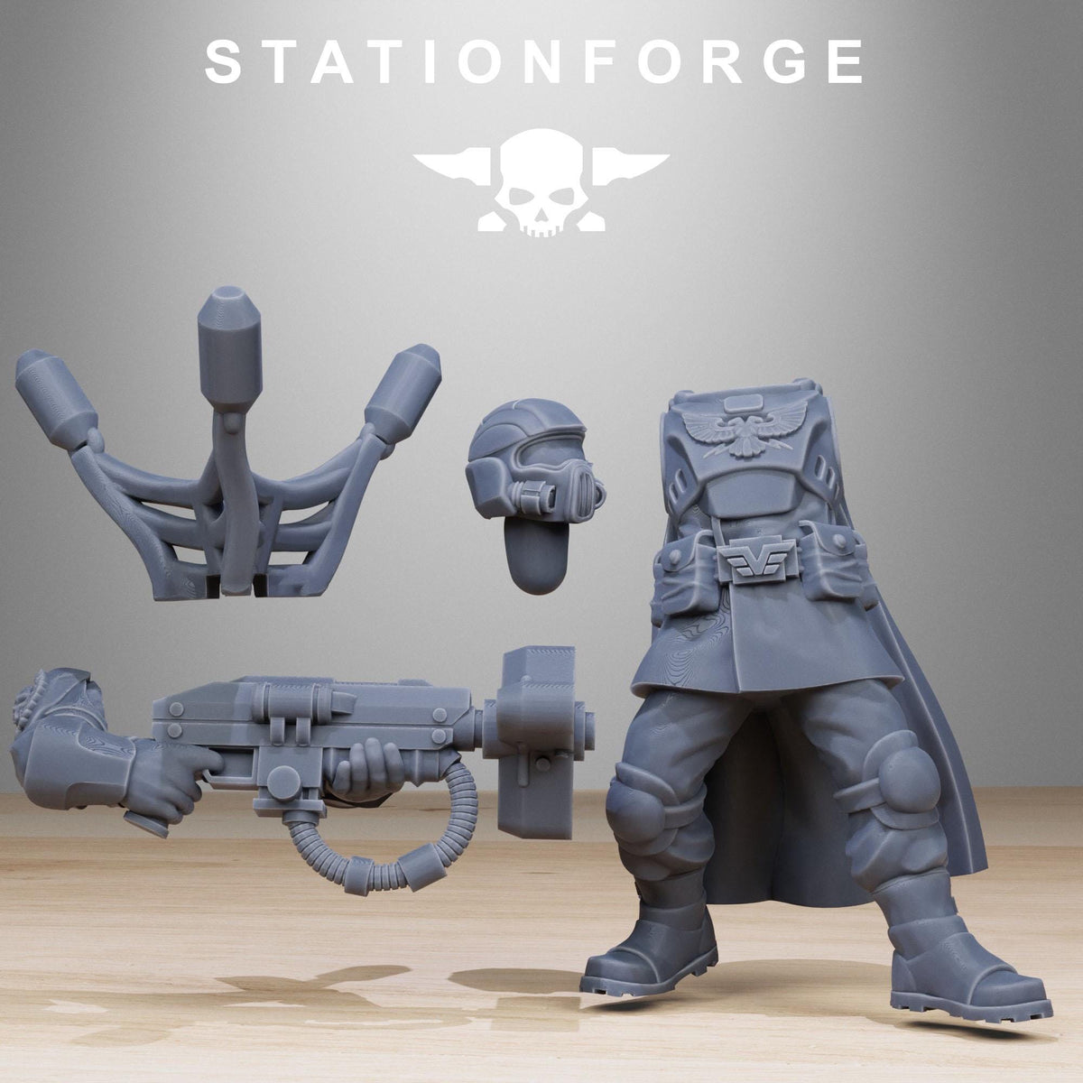 3D Printed Vaskar Xeno Hunters by StationForge Miniatures