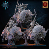 3D Printed Chaos Barbarian Riders x3 by Lost Kingdom Miniatures