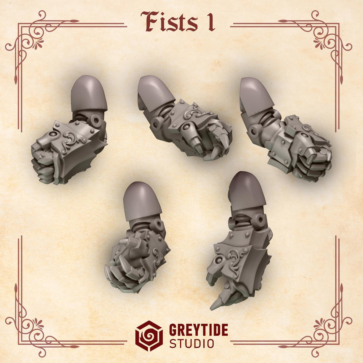 3d Printed Crimson Wings Fists x10 by Greytide Studio