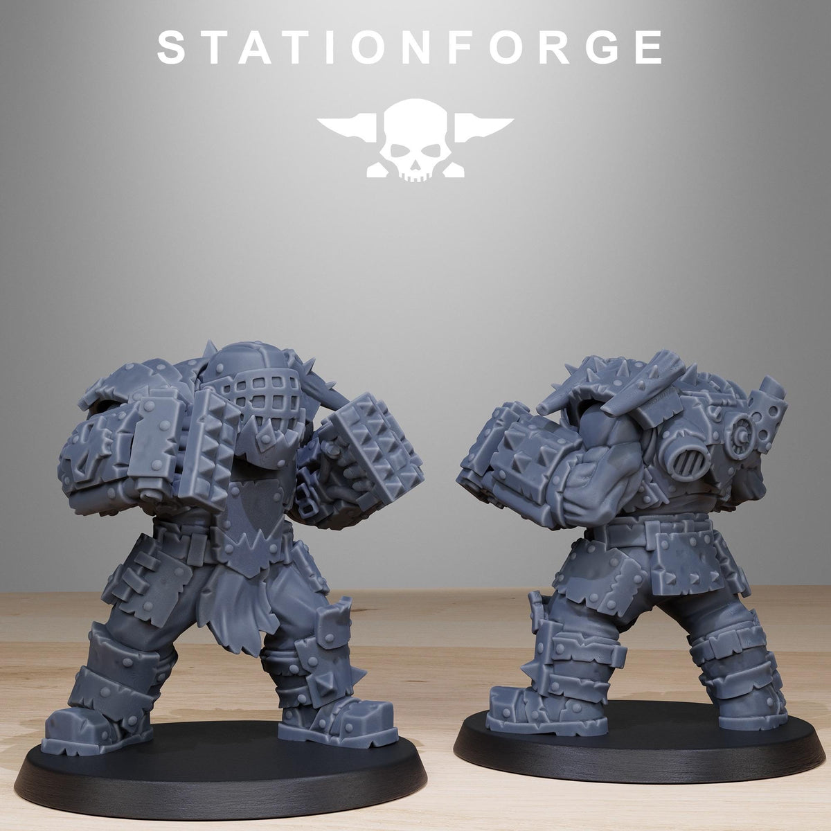 3D Printed Orkaz Smashaz by StationForge Miniatures