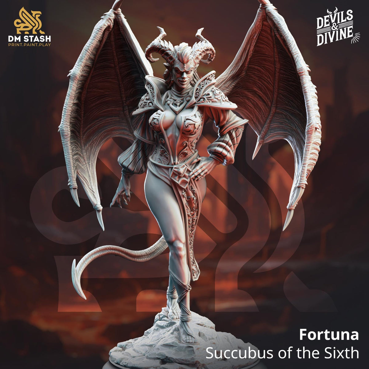 3D Printed Succubus of Broken Oaths by DM Stash