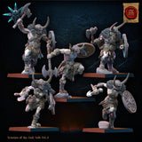 3D Printed Chaos Barbarian Regiment x10 by Lost Kingdom Miniatures