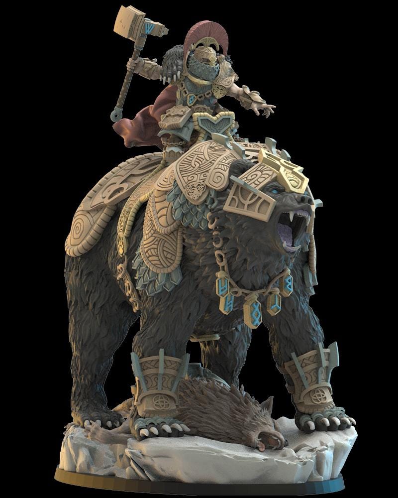 3d Printed Bofarr, Dwarf Commander by Lost Kingdom Miniatures