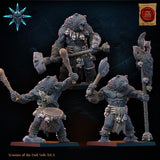 3D Printed Chaos Werebear Command Group by Lost Kingdom Miniatures