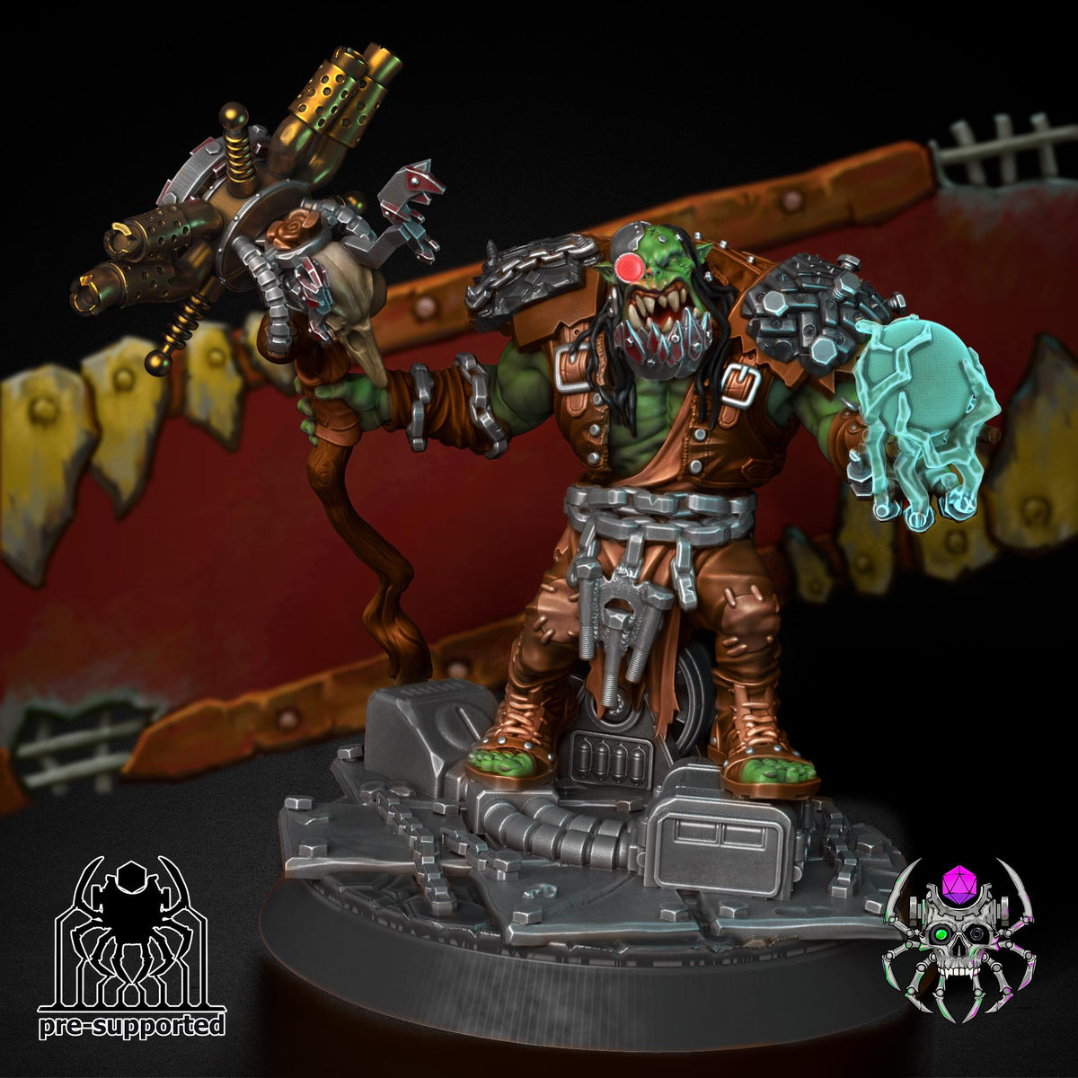 3d Printed Storm Caller Ork by Eightlegs Miniatures
