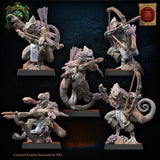 3d Printed Lizard Kin Archer Regiment by Lost Kingdom Miniatures
