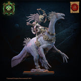 3d Printed Mounted Lizard Kin Heroine by Lost Kingdom Miniatures