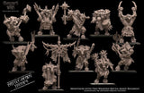 3D printed Minotaurs with Two Weapons by Avatars of War