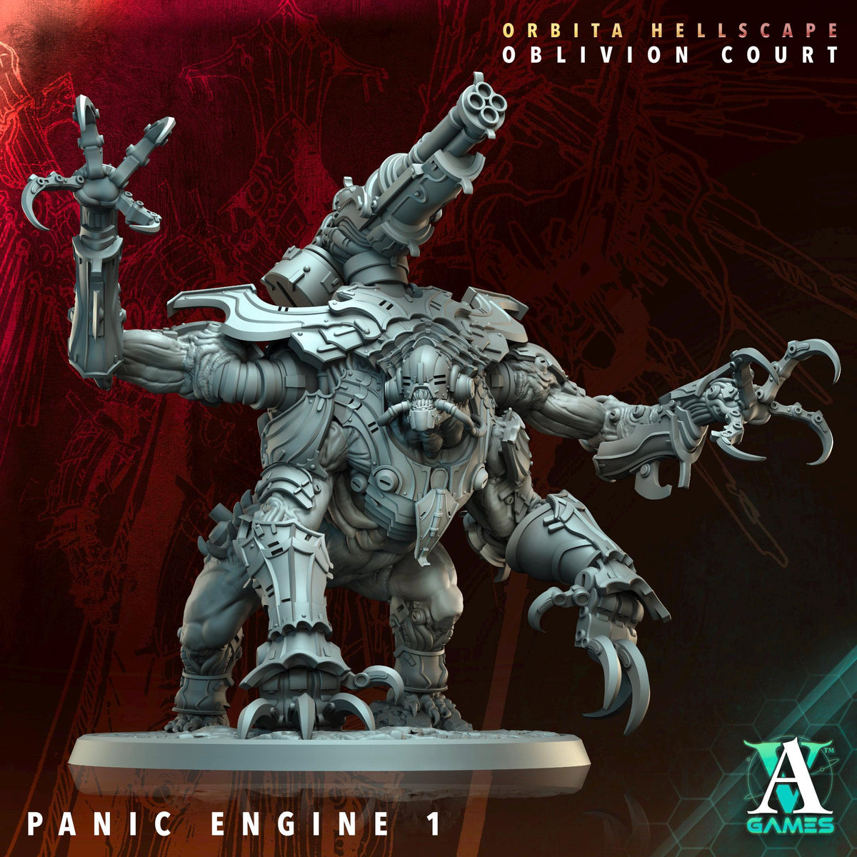 3D Printed Panic Engine by Archvillain Games
