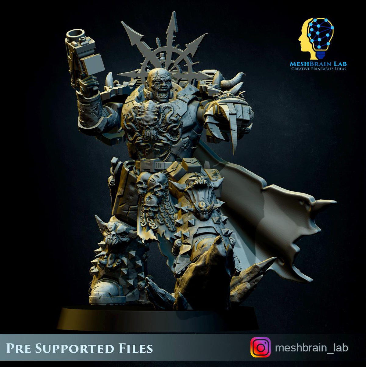 3d Printed Doom Marine Squad, by Meshbrain Labs
