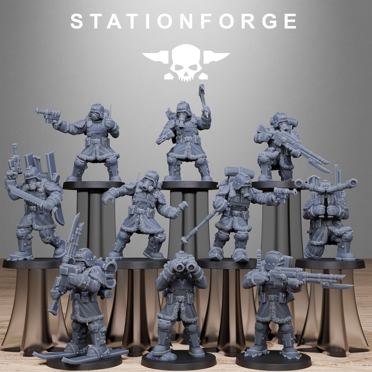 3D Printed GrimGuard Frostwatch Patrol by StationForge Miniatures