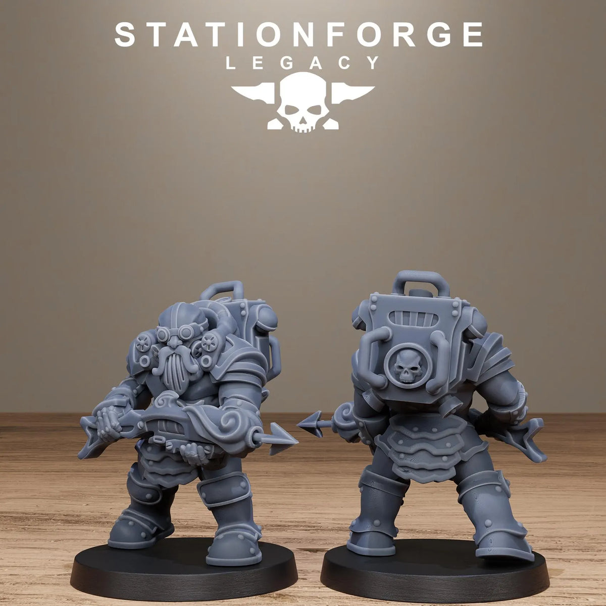 3D Printed Ironvale Dwarf Infantry by Stationforge Legacy Miniatures