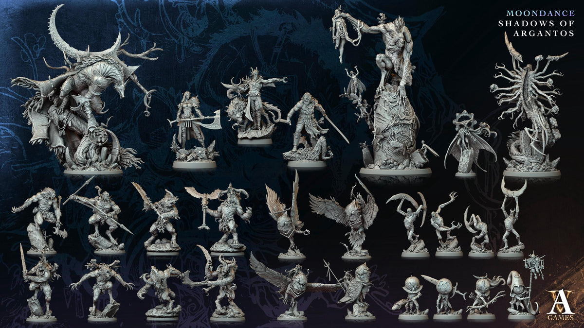 3D Printed Moonshards by Archvillain Games