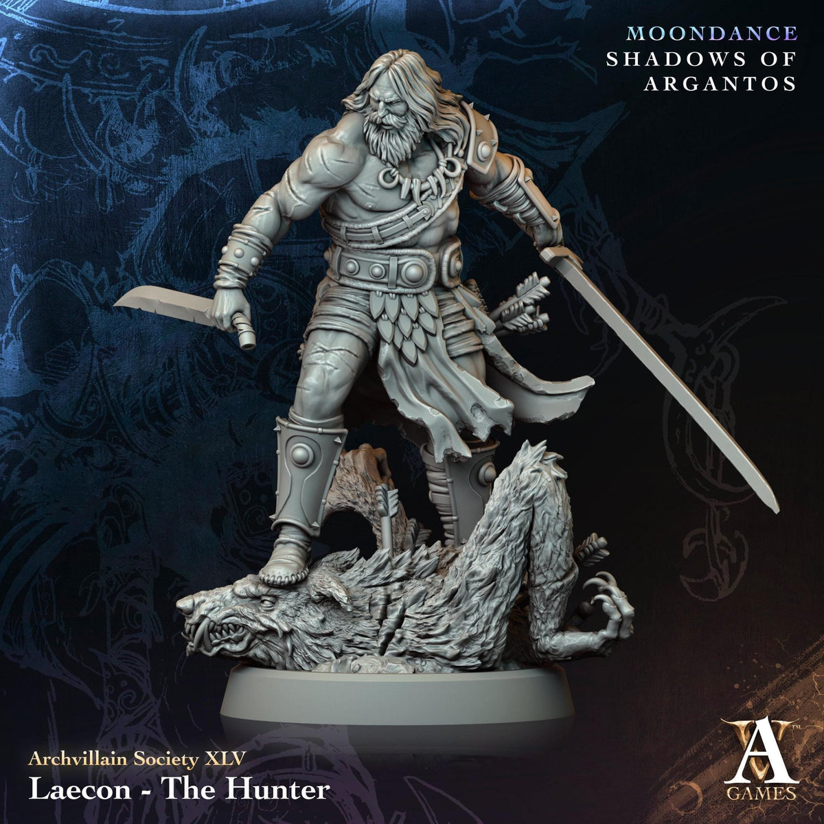 3D Printed Leacon the Hunter by Archvillain Games
