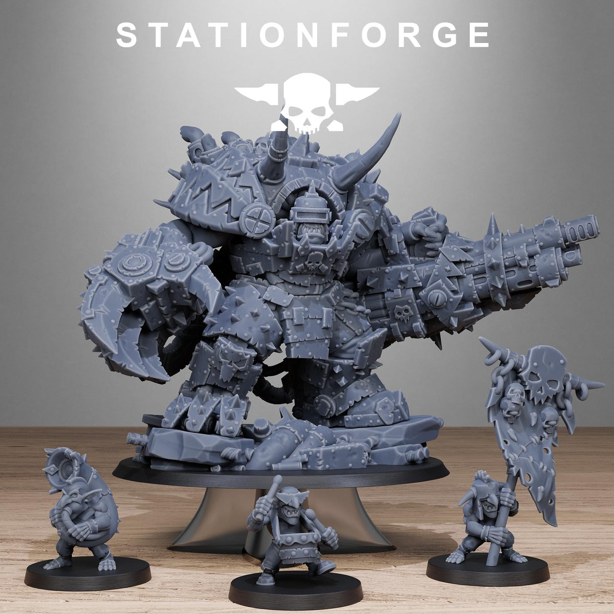 3D Printed Da Grandest Orkaz Nutta by StationForge Miniatures