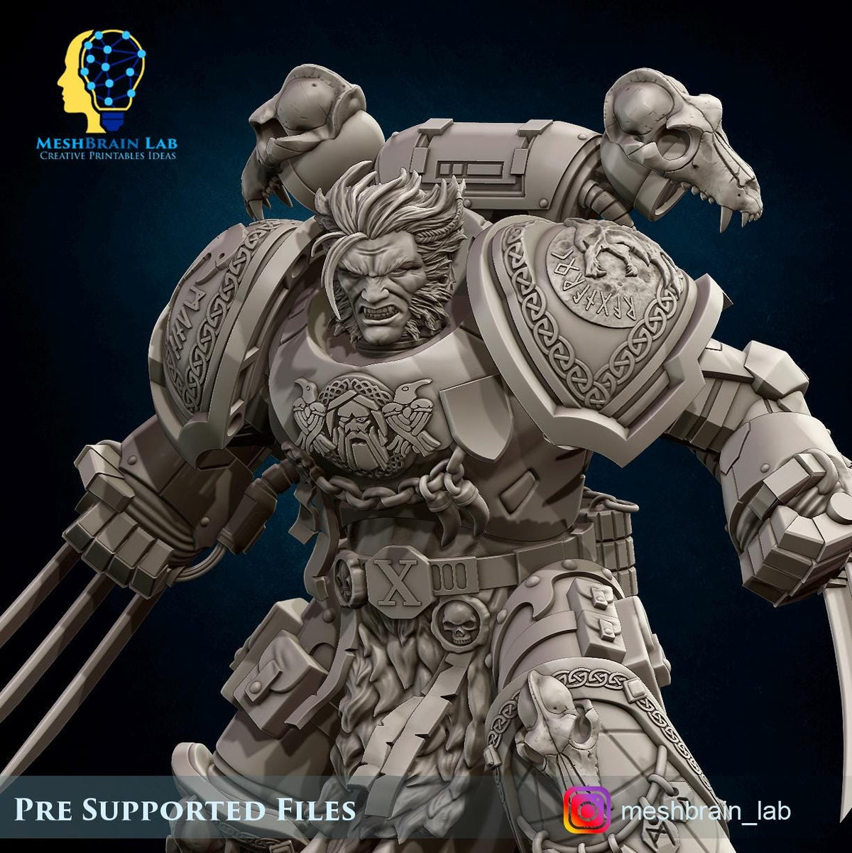 3d Printed Son of The Aesir Champion By Meshbrain Labs Miniatures