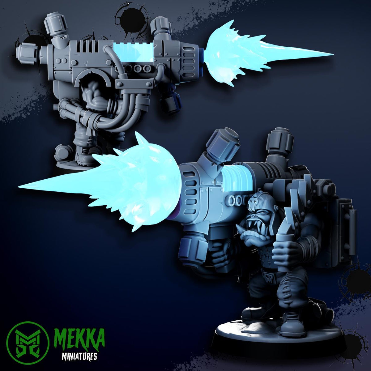 3d Printed Ork Plasma Shoota by Mekka Miniatures
