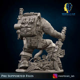 3d Printed Ork Commando Radio Operator by Meshbrain Labs