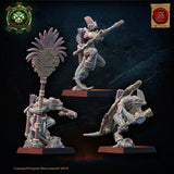 3d Printed Dragon Kin Command Group by Lost Kingdom Miniatures