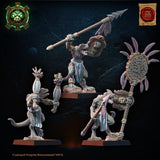 3d Printed Dragon Kin Spear Command Group by Lost Kingdom Miniatures