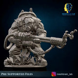 3d Printed Ork Commando with Flamethrower by Meshbrain Labs