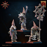3D Printed Chaos Cultists Command Group by Lost Kingdom Miniatures