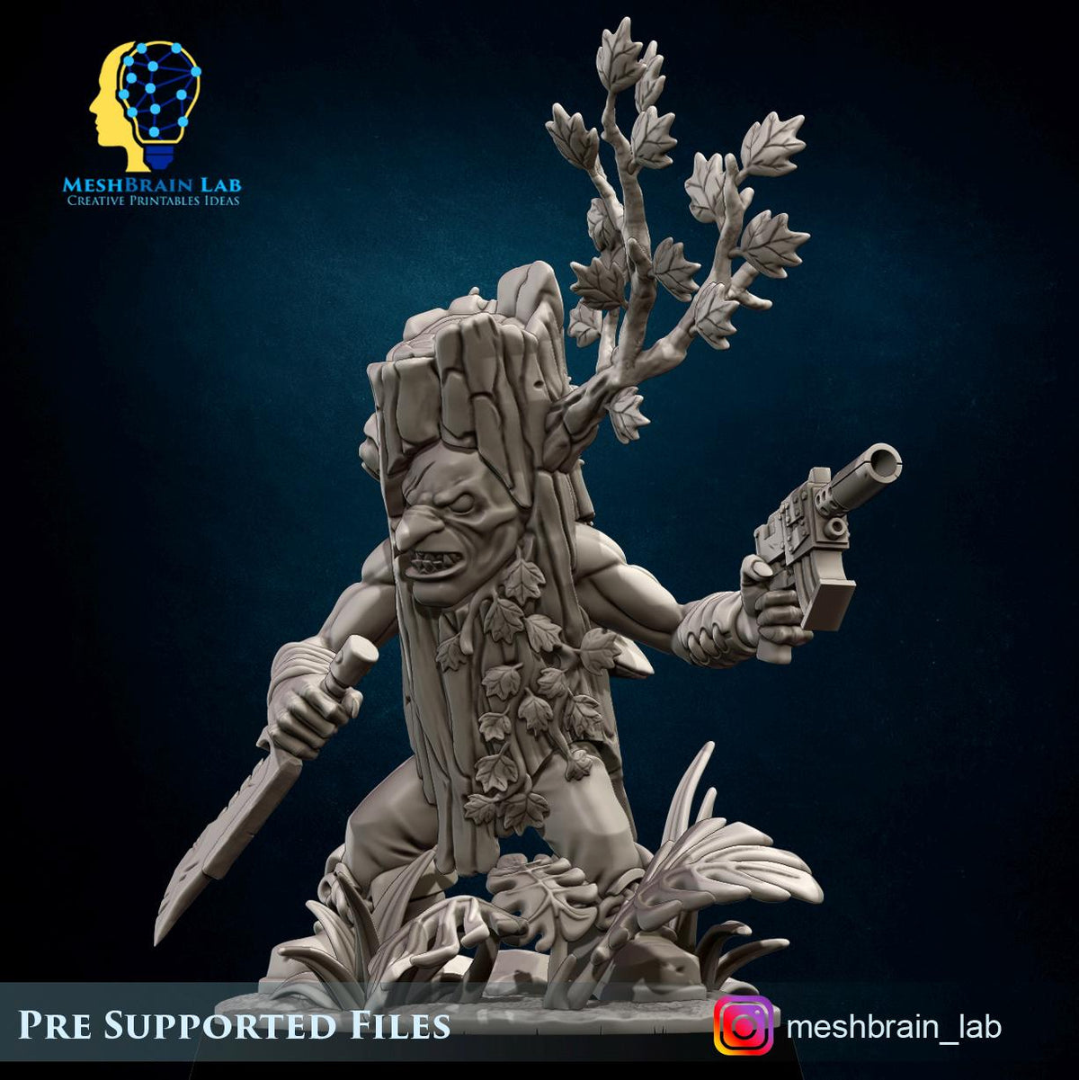 3d Printed Sneaky Goblin Commando by Meshbrain Labs Miniatures