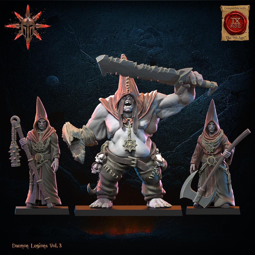 3D Printed Blessed and Archcultists by Lost Kingdom Miniatures