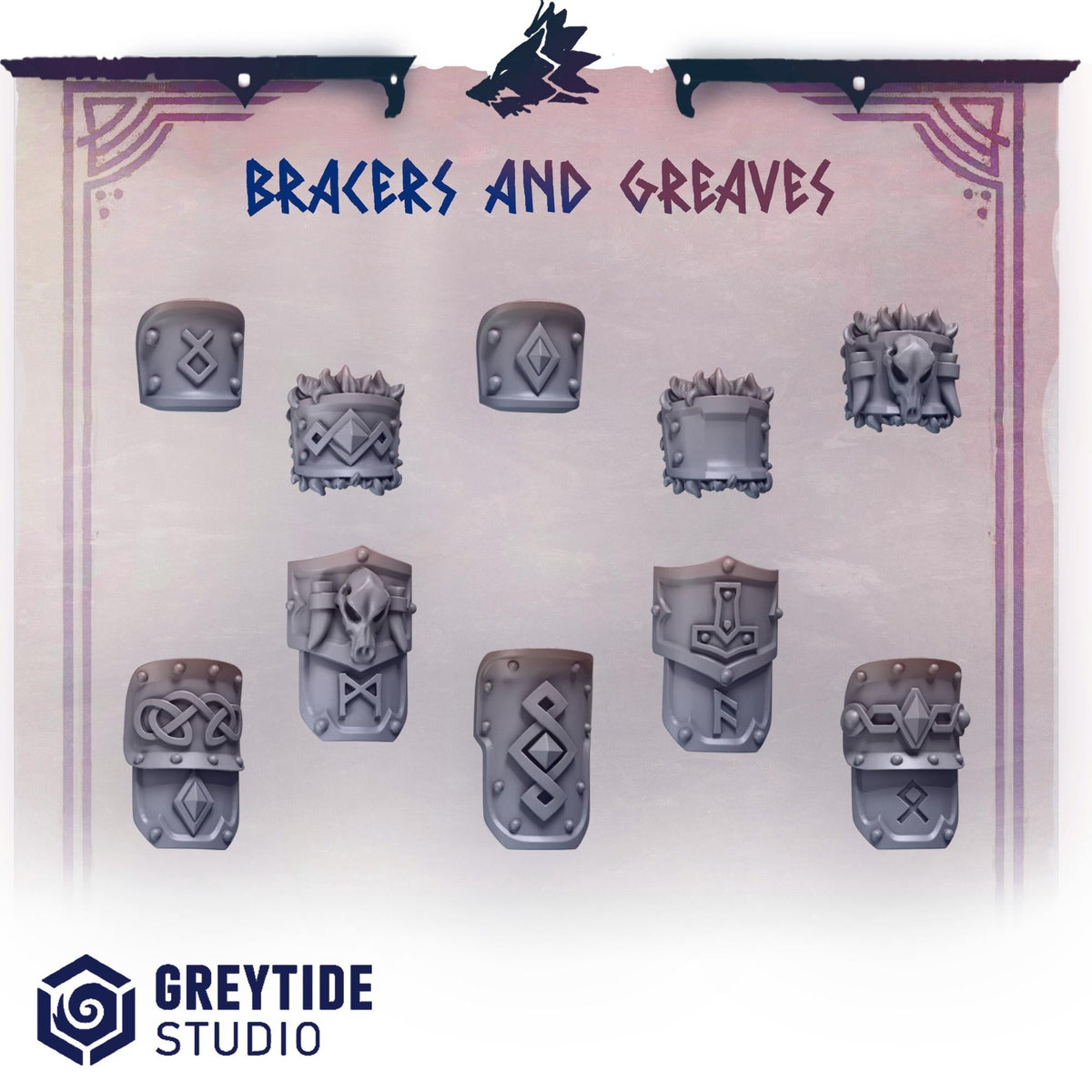 3d Printed Primal Hounds Bracers and Greaves by Greytide Studio